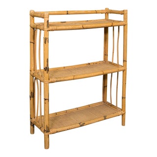 1970s Vintage Italian Bamboo Display Stand For Sale