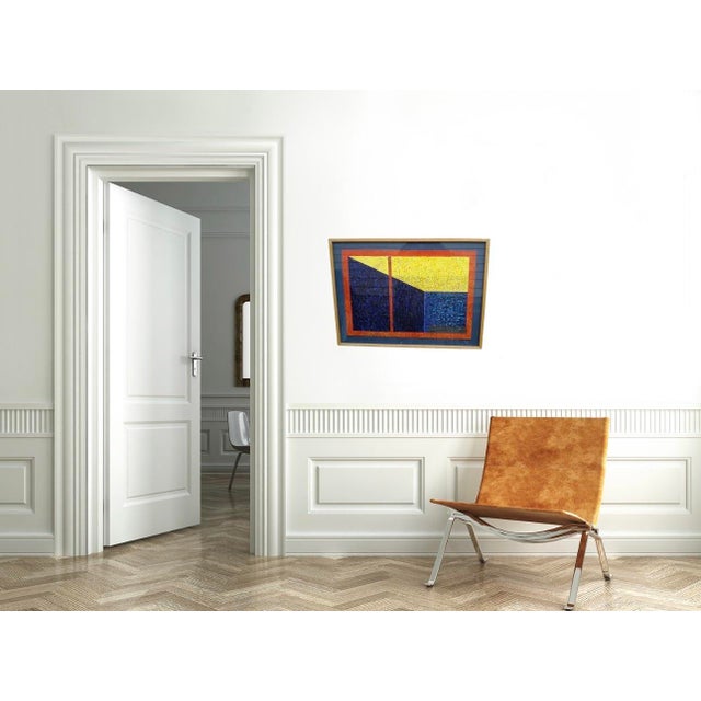 Well known, Illinois artist, Mary K. Seyfarth (American b. 1947) created this collage in 1988. Seyfarth used a pointillist...