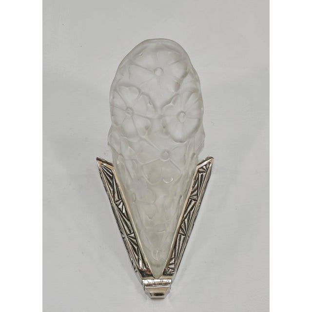 Art Deco French Art Deco Wall Sconces by Degue 1930 France - A Pair For Sale - Image 3 of 9