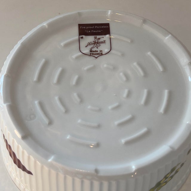 Made in France Porcelain Vintage w/gold trim 7" Across 1940s Louis Lourioux "Le Faune" Vintage Fireproof Porcelain 7"...