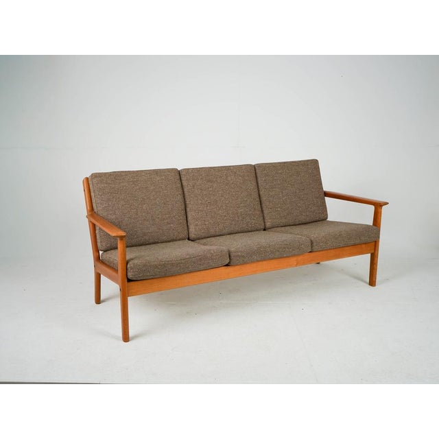 Mid-Century Teak GE-265/3 Wollstoff Sofa by Hans J. Wegner for Getama, 1960s For Sale - Image 10 of 14