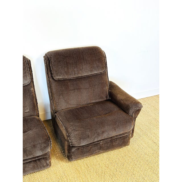 Vintage Scandinavian Velvet Living Room Set, 1960s, Set of 3 For Sale - Image 10 of 18