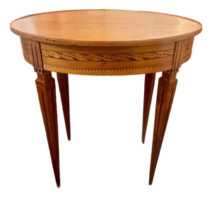 19th C. Italian Inlaid Walnut Side Table