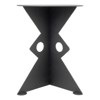 Postmodern Black Patinated Metal Table For Sale