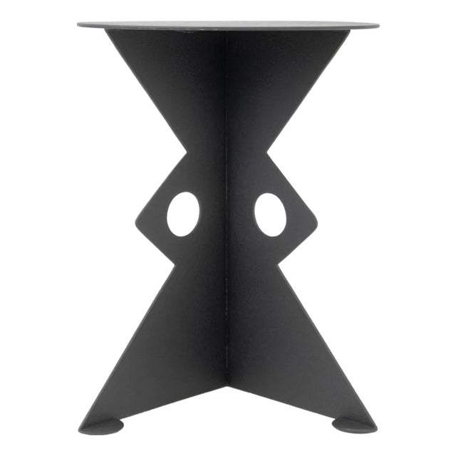 Postmodern Black Patinated Metal Table For Sale