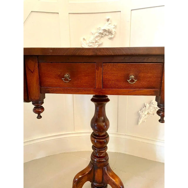 Antique Victorian Elm Freestanding Centre Table For Sale - Image 3 of 13