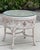 Contemporary Vintage Whitewashed Rattan Petite Center Table With Thick Glass Top For Sale - Image 3 of 10