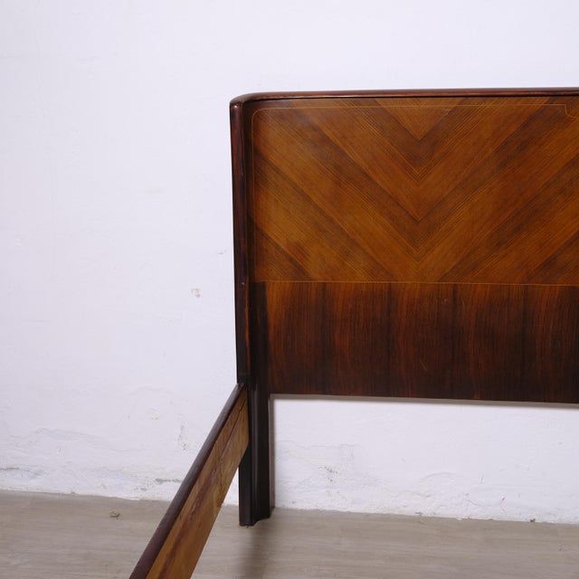 Wooden Double Bed, Italy, 1950s For Sale - Image 14 of 15