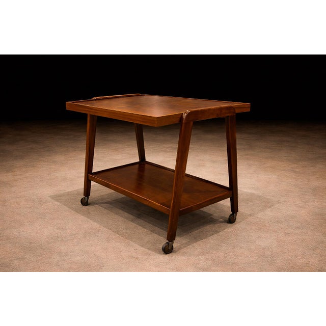 Bar Cart in Imbuia Wood & Metal, Ming Moveis, 1950s For Sale - Image 12 of 15