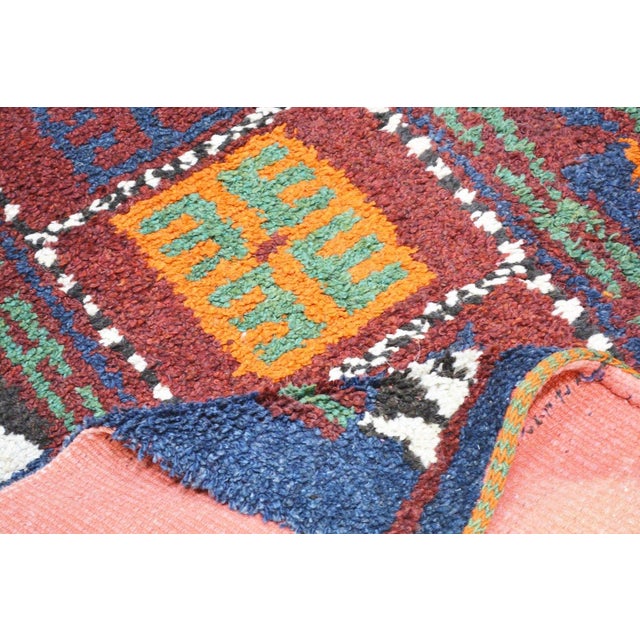 Antique Uzbekistan Julkhyr Hand Knotted Wool Rug, 3'x7'4'' For Sale - Image 4 of 4