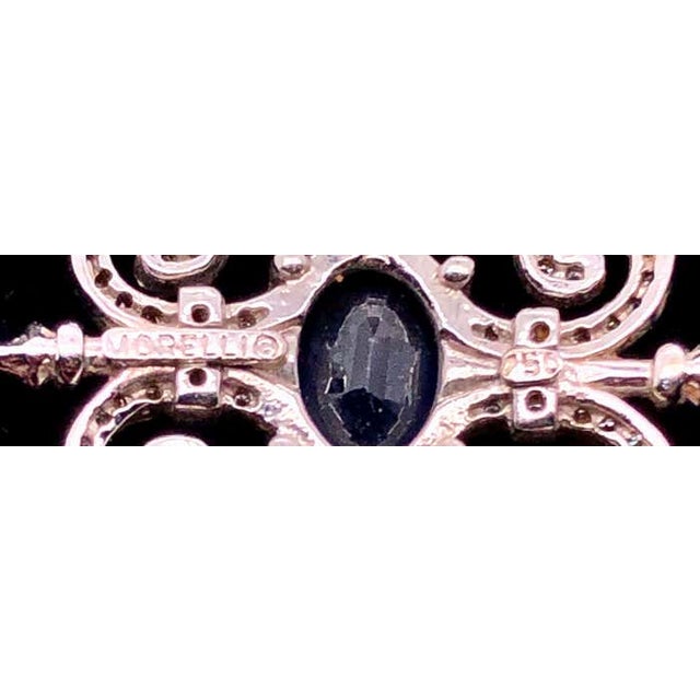 Metal 18 Karat Paul Morelli Pave Garden Gate Double Dangle Earring For Sale - Image 7 of 12