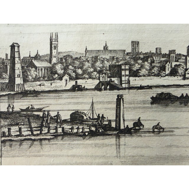 Early 18th Century Antique c.1700 Old St Paul’s Cathedral London Engraving by Paul Schenk, Framed 12x16 For Sale - Image 5 of 6