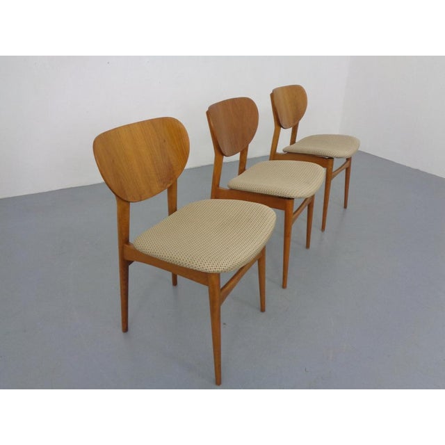 Dining Chairs in Walnut & Beech, 1960s, Set of 3 For Sale - Image 6 of 17