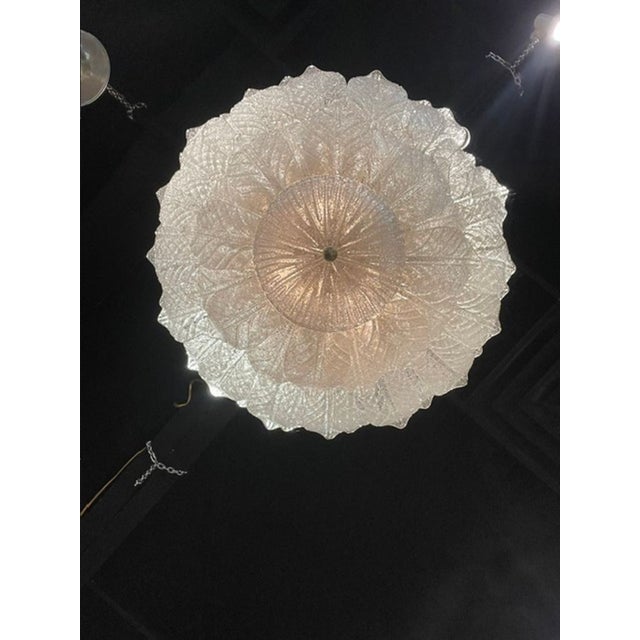 Early 21st Century Modern Murano Granola Glass Leaf Chandelier For Sale - Image 5 of 5