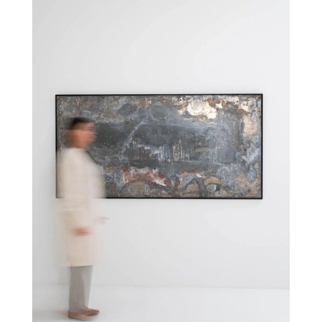 Abstract Metal Artwork in Wooden Frame For Sale - Image 11 of 13