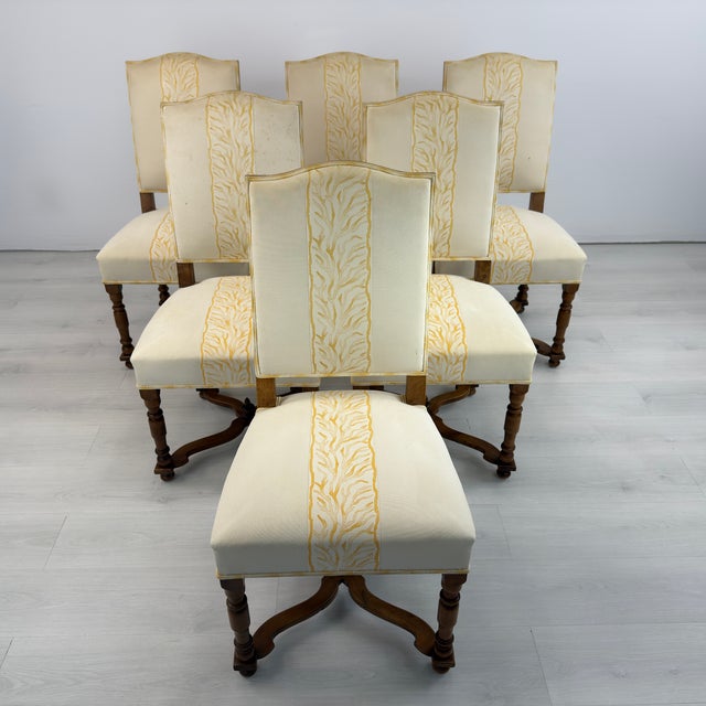 French Louis XIII Dining Chairs – Set of 6 For Sale - Image 4 of 14