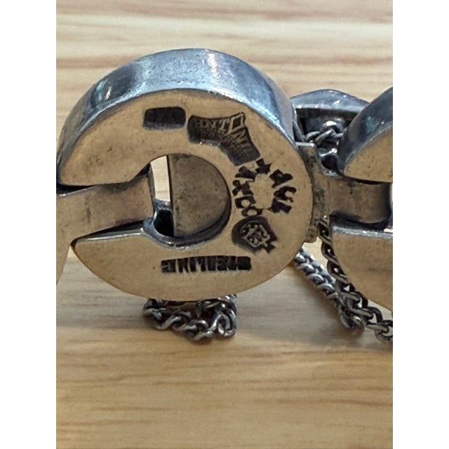 Mid 20th Century Antonio Pineda Sterling Bracelet, Modernist For Sale - Image 4 of 5