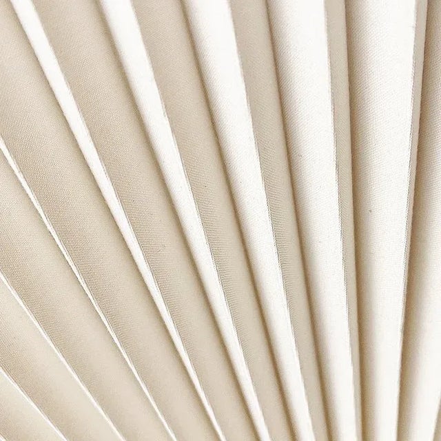 Caprani Light AS Mid 20th Century Hollywood Regency Accordion Fan Table Lamp in Cream and Gold For Sale - Image 4 of 5