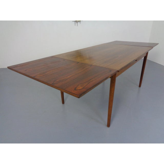 Mid-Century Modern Rosewood Extendable Dining Table, Denmark, 1960s For Sale - Image 3 of 18