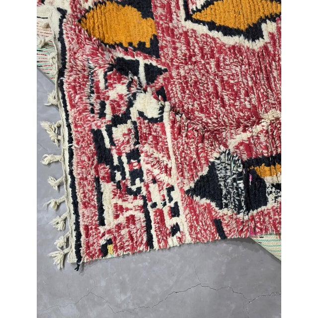 Textile Authentic Handwoven Modern Wool Rug - 9.4 X 5.8 Ft For Sale - Image 7 of 8