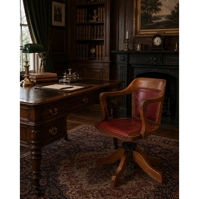 Vintage Swivel Chair from Horgenglarus, 1920s For Sale - Image 3 of 8