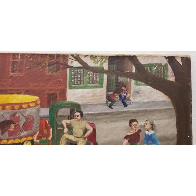 American Folk Art Oil Painting by Patten Hansom Maximoff C.1940s For Sale - Image 4 of 12
