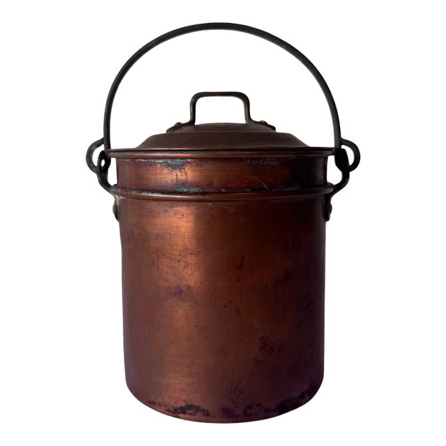 Vintage Copper Double Boiler Pot For Sale