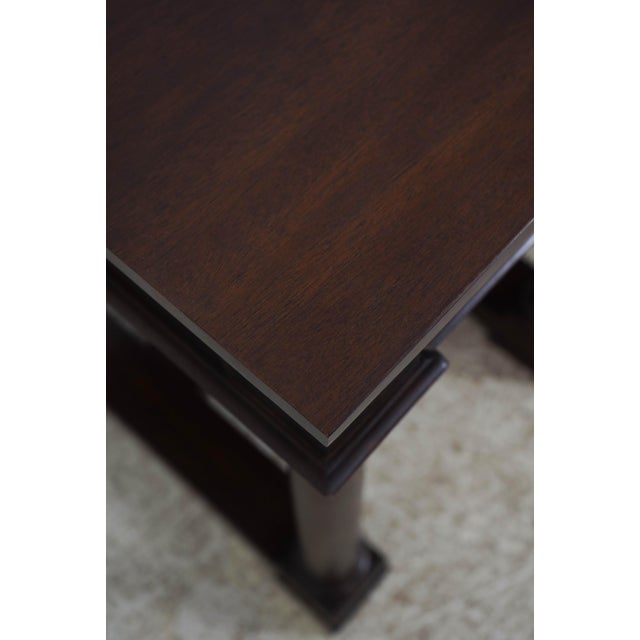 Brown Large Empire Style Mahogany 3 Drawer Library Desk For Sale - Image 8 of 17