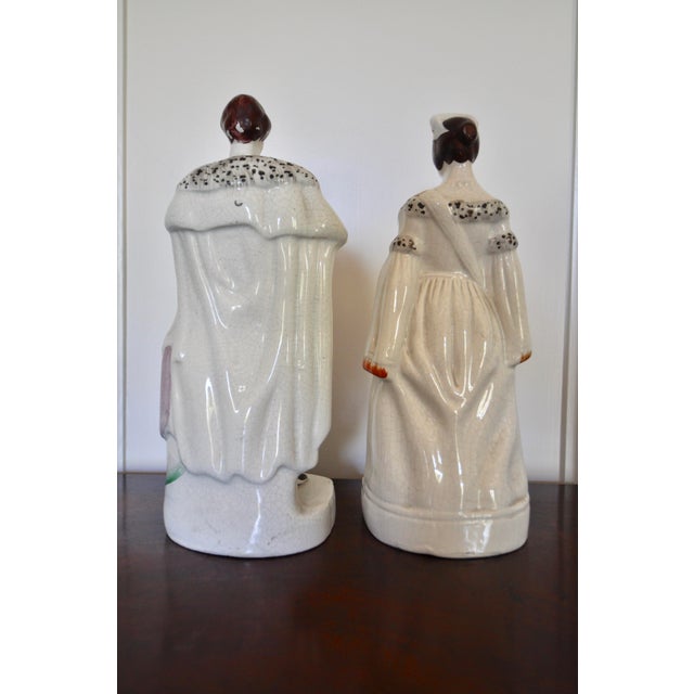 Pair of Large Antique Staffordshire Figures of Queen Victoria & Prince Albert For Sale In New York - Image 6 of 6