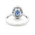 Alexander Beverly Hills Gia 3.03ct No-Heat Oval Ceylon Sapphire & Diamond Ring, Size 6.25 For Sale - Image 4 of 4