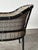 Vintage Black Lacquered Faux Bamboo Barrel-Back Armchair For Sale - Image 9 of 18