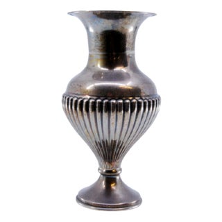 Small Fluted Silver Jug with Smooth Bowl and Base For Sale