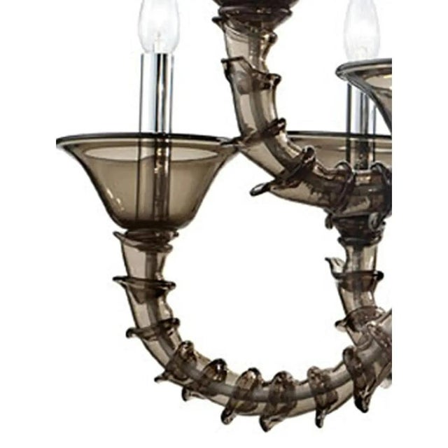 Contemporary Handcrafted Modern Fumé Murano Glass Chandelier by Simoeng for Simoeng For Sale - Image 3 of 7