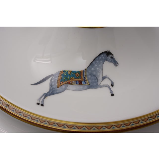 Ceramic Cheval Dorient Soup Bowl, Tureen, or Dish with Box from Hermes Paris, 2010s For Sale - Image 7 of 10