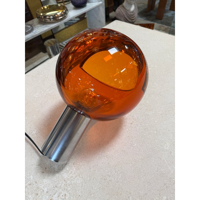 Glass Space Age Table Lamp by Flavio Poli , Murano Glass. Italy 1970s. For Sale - Image 7 of 12