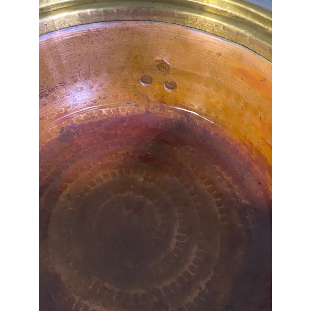 Copper Antique Copper and Brass Brazier with Perforated Lid, 1890s For Sale - Image 8 of 9