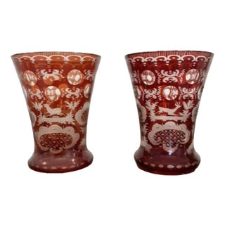 Antique Victorian Beakers, 1860, Set of 2 For Sale