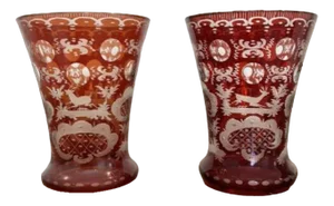 Antique Victorian Beakers, 1860, Set of 2