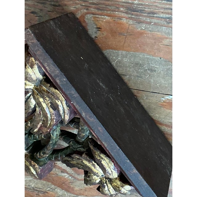 Late 20th Century Vintage Regency Gilt Tipped Palm Tree Brackets - A Pair For Sale - Image 5 of 6