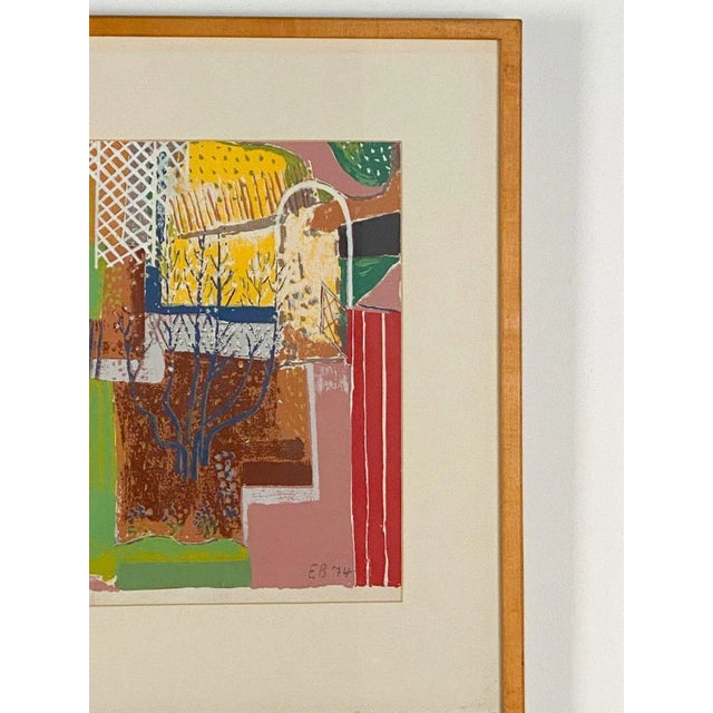 Contemporary Vintage 1970s Painting of Landscape, Signed "Eb" For Sale - Image 3 of 6