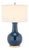27.5-Inch H Blue Ceramic Table Lamp - Navy For Sale