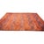 Mid-Century Modern 1950s Orange Cross Modern Geometric Cotton Vintage Persian Ziloo Knotted Rug For Sale - Image 3 of 6