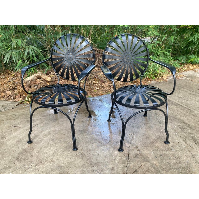 Francois Carre Garden Dining Chairs - A Pair For Sale - Image 12 of 12