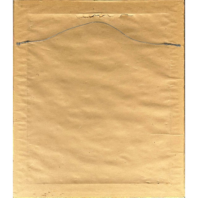 1940s 1940s Male Study Water Color Gouache Painting by Leopoldo Romañach For Sale - Image 5 of 5