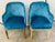 Mid-Century Modern Mid-Century Modern Style Blue Velvet & Walnut Frame Barrel Chair, a Pair For Sale - Image 3 of 11