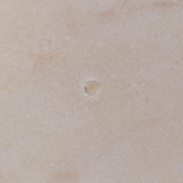 French Art Deco Round Pink Marble + Wrought Iron Coffee Table, 1930s For Sale - Image 4 of 9