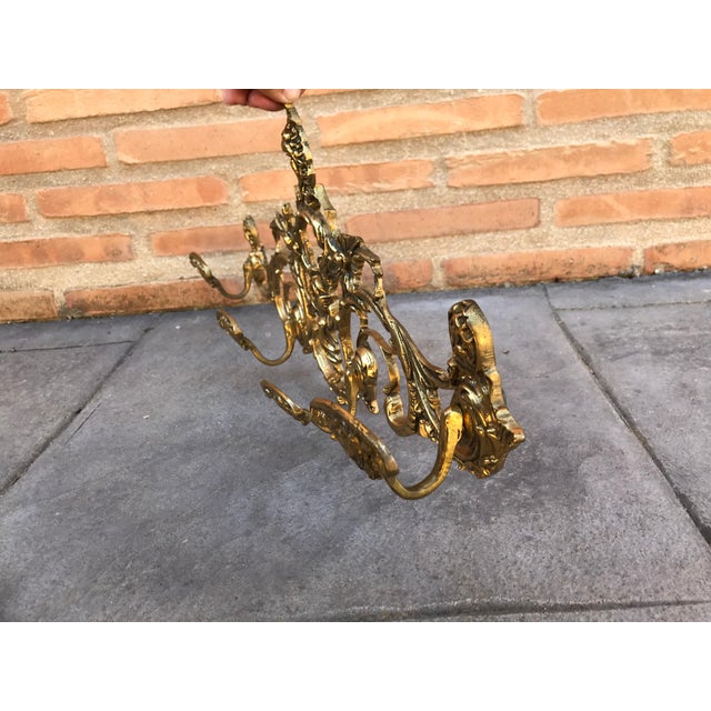 20th Century French Bronze Wall-Mounted Coat Rack For Sale - Image 9 of 18