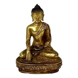 19th Century Gilt Bronze Seated Buddha