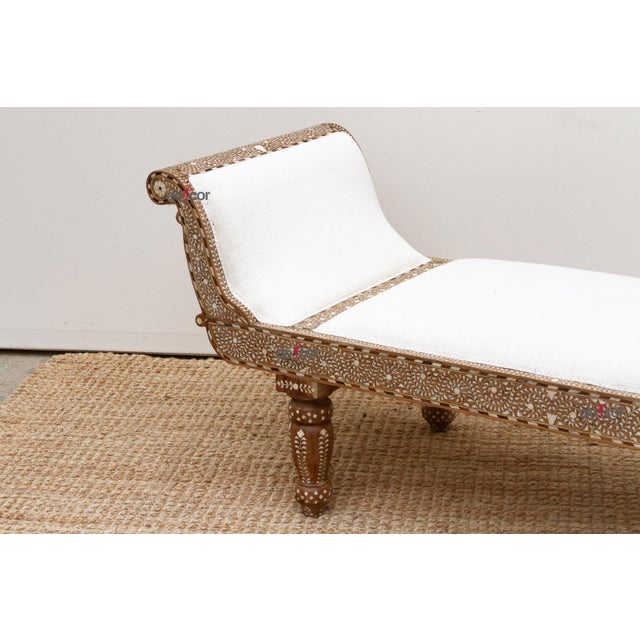 Regal Inlay Anglo Indian Sofa For Sale - Image 10 of 12