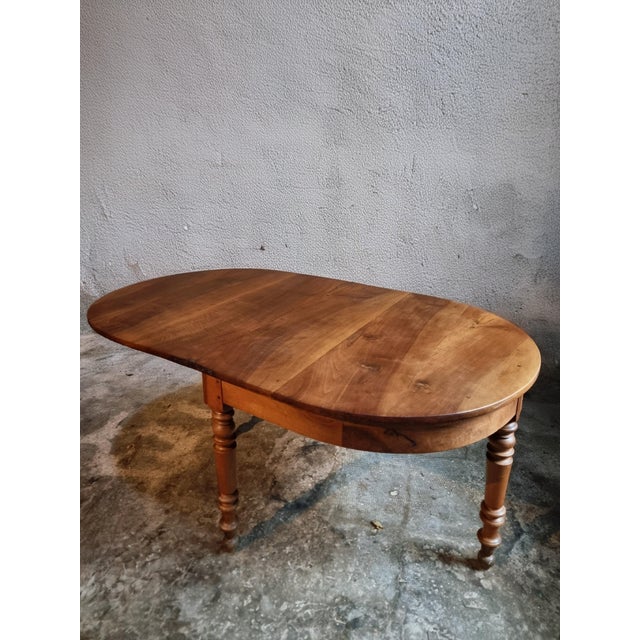 Antique Folding Demi-Lune Dining Table in Walnut, 1890s For Sale - Image 5 of 18
